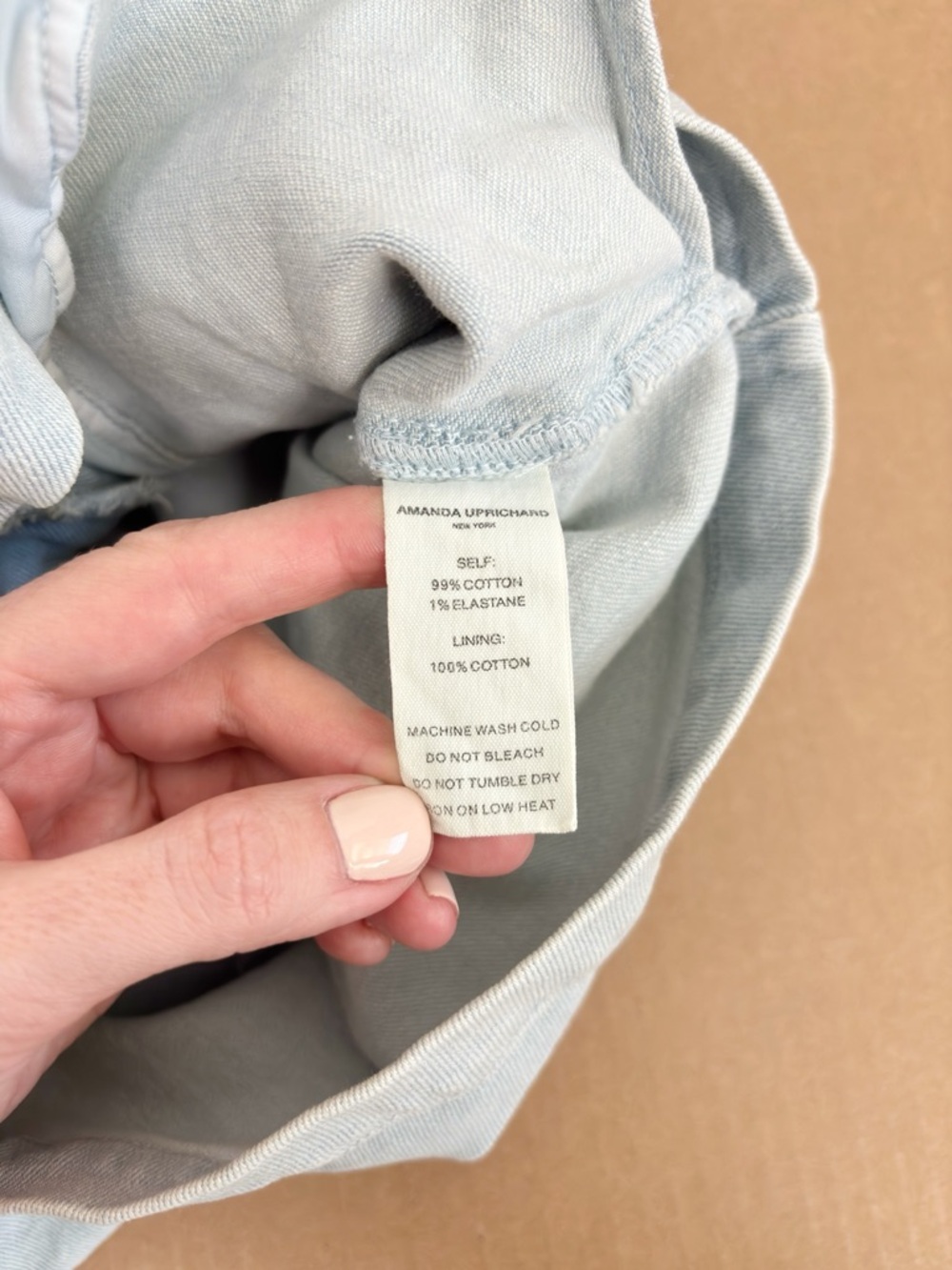 Amanda Uprichard Kelso Romper in Iceberg Denim Size S - Picture 10 of 13